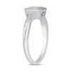 Thumbnail Image 2 of Diamond Ring 1/5 ct tw Princess/Round Sterling Silver/10K Rose Gold