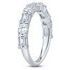Thumbnail Image 2 of Round & Emerald-Cut Lab-Grown Diamond Alternating Anniversary Ring 2-1/8 ct tw 14K White Gold