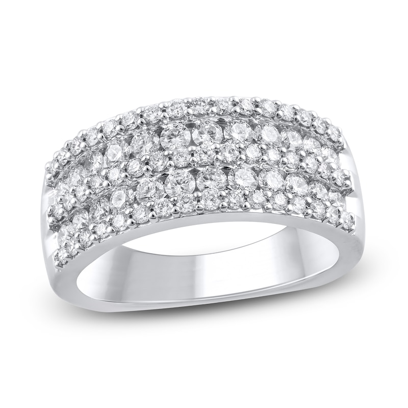 Main Image 1 of Diamond Five-Row Anniversary Ring 1-1/4 ct tw 14K White Gold