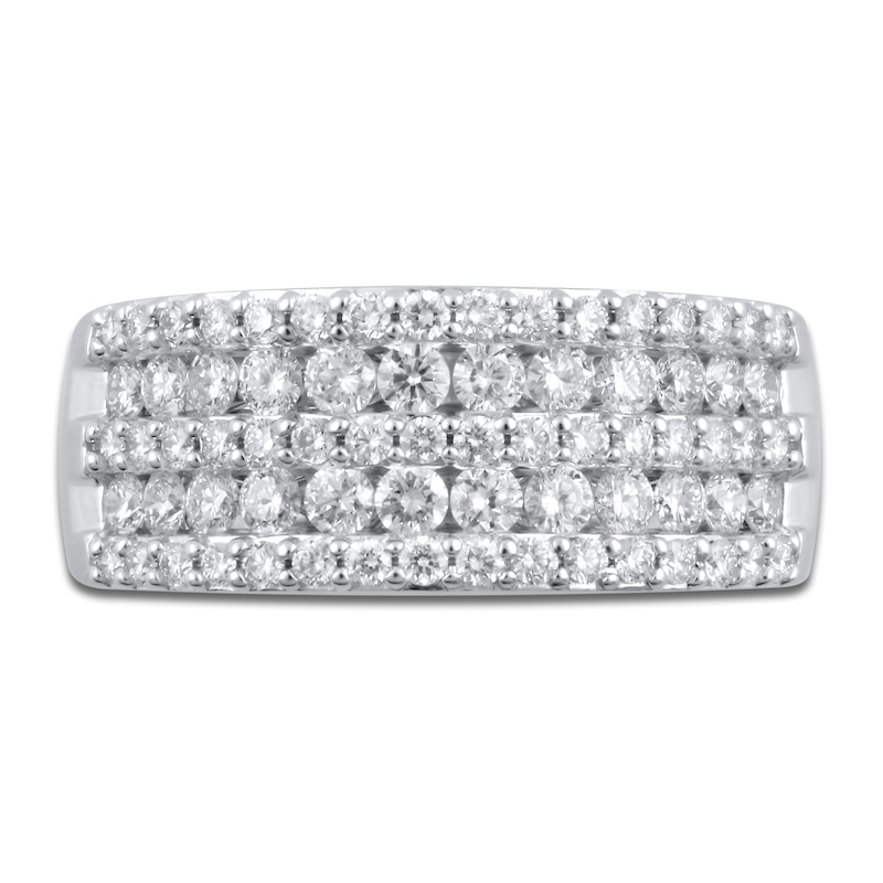Main Image 3 of Diamond Five-Row Anniversary Ring 1-1/4 ct tw 14K White Gold