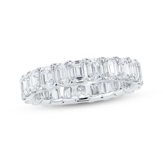 Emerald-Cut Lab-Grown Diamond Eternity Band 3-5/8 to 4-5/8 ct tw Platinum