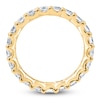 Thumbnail Image 2 of Certified Princess-Cut Diamond Eternity Band 3-3/8 to 4-1/3 ct tw 14K Yellow Gold