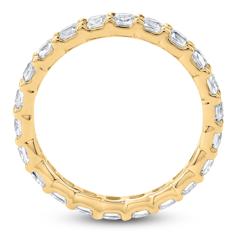 Main Image 2 of Certified Cushion-Cut Diamond Eternity Band 1-5/8 to 2 ct tw 14K Yellow Gold