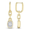 Thumbnail Image 1 of Shy ICON Lumeria Baguette & Round-Cut Multi-Diamond Hoop Drop Earrings 1/3 ct tw 14K Yellow Gold B22001559V3