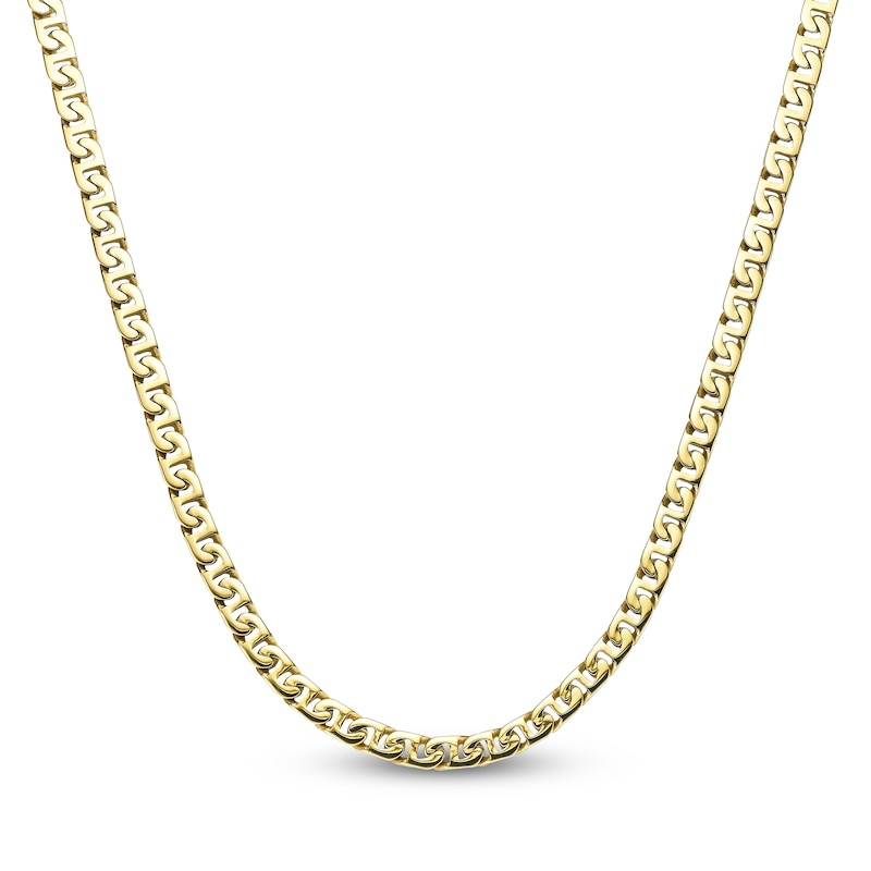Main Image 1 of Mariner Chain Necklace 7mm Yellow Ion-Plated Solid Stainless Steel 24"
