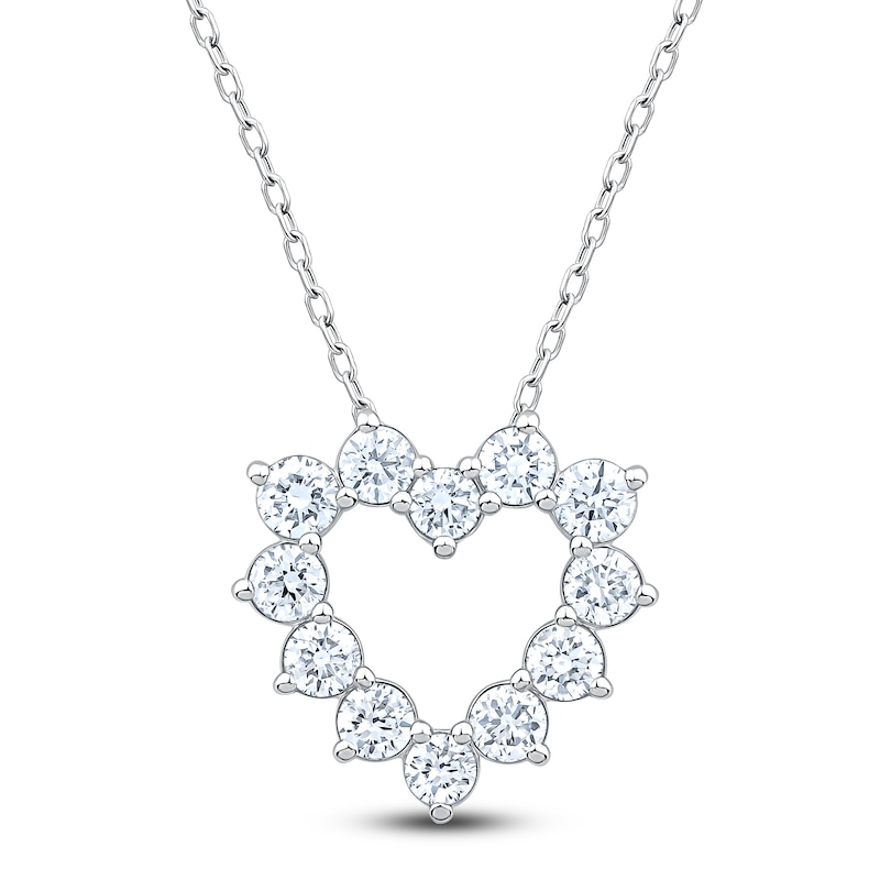 Main Image 1 of Jared Signature Collection Lab-Grown Diamond Necklace 1 ct tw 14K White Gold 18"