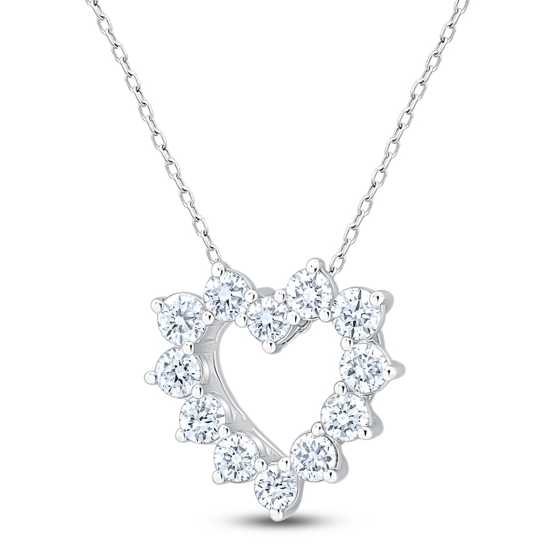Main Image 2 of Jared Signature Collection Lab-Grown Diamond Necklace 1 ct tw 14K White Gold 18"
