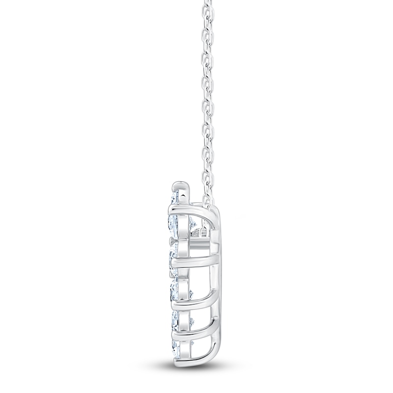 Main Image 4 of Jared Signature Collection Lab-Grown Diamond Necklace 1 ct tw 14K White Gold 18"