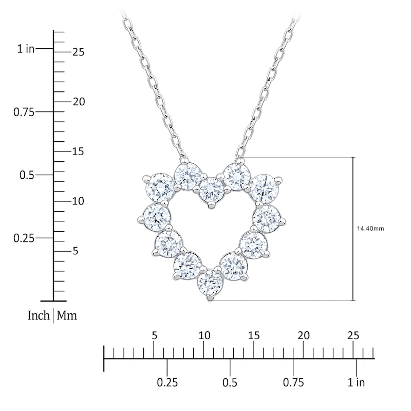 Main Image 6 of Jared Signature Collection Lab-Grown Diamond Necklace 1 ct tw 14K White Gold 18"