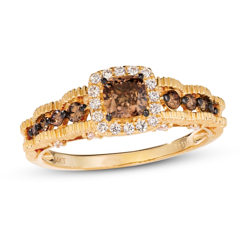Main Image 1 of Le Vian Chocolate Diamond Ring 7/8 ct tw 14K Honey Gold