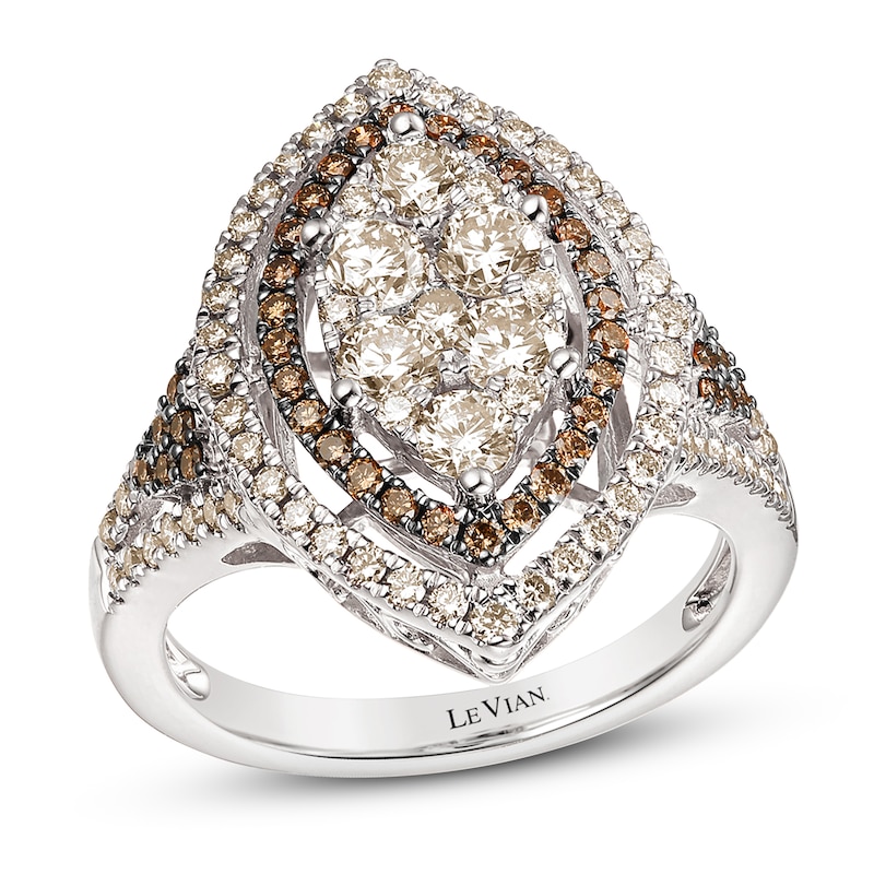 Main Image 1 of Le Vian Diamond Ring 1-1/2 ct tw Round 14K Vanilla Gold