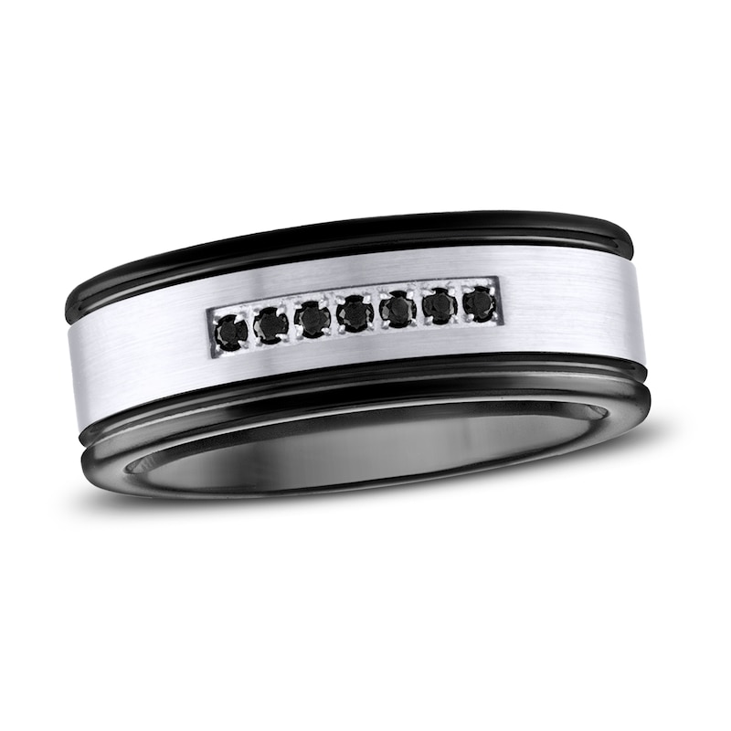 Main Image 1 of Diamond Ring 1/10 ct tw Round Tungsten Carbide
