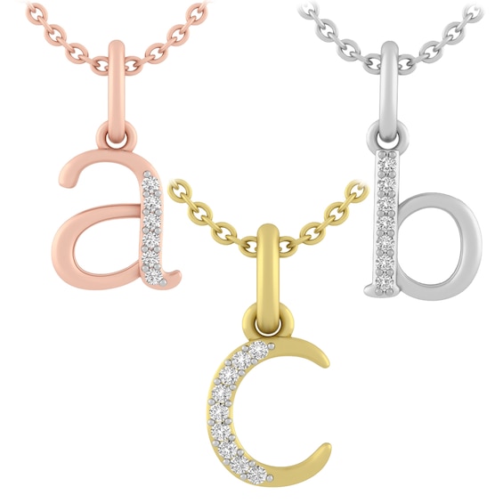 Jared The Galleria Of Jewelry Diamond Accent Mini Initial Necklace