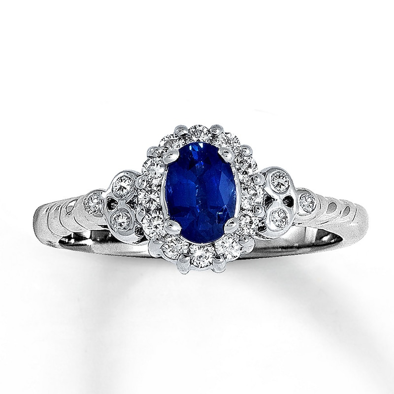 Le Vian Blueberry Sapphire Ring 1/4 ct tw Diamonds 14K Vanilla Gold