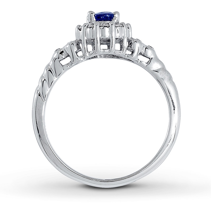 Le Vian Blueberry Sapphire Ring 1/4 ct tw Diamonds 14K Vanilla Gold