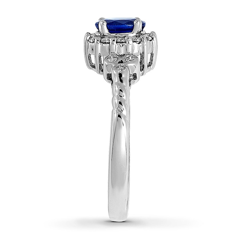 Le Vian Blueberry Sapphire Ring 1/4 ct tw Diamonds 14K Vanilla Gold