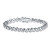 Thumbnail Image 1 of Lab-Created Sapphire Bracelet Sterling Silver