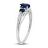 Thumbnail Image 2 of Natural Sapphire Ring with Diamonds 10K White Gold