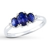 Thumbnail Image 0 of Natural Sapphire Ring Diamond Accents 10K White Gold