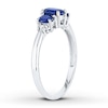 Thumbnail Image 1 of Natural Sapphire Ring Diamond Accents 10K White Gold