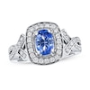 Thumbnail Image 1 of Natural Sapphire Ring Diamonds 14K White Gold
