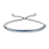 Thumbnail Image 1 of Le Vian Sapphire Denim Ombre Bolo Bracelet with Diamonds 14K Vanilla Gold
