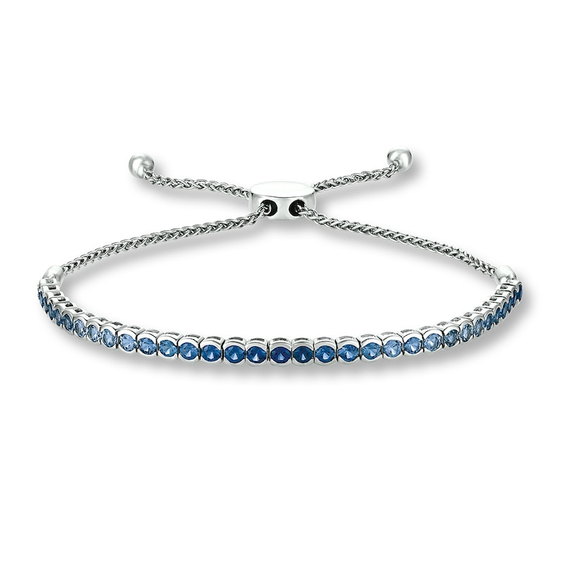 Le Vian Sapphire Denim Ombre Bracelet with Diamonds 14K Vanilla Gold