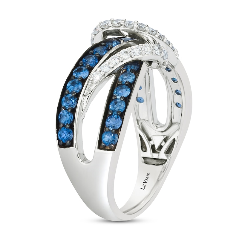 Main Image 2 of Le Vian Natural Sapphire Ring 1/5 ct tw Diamonds 14K Vanilla Gold