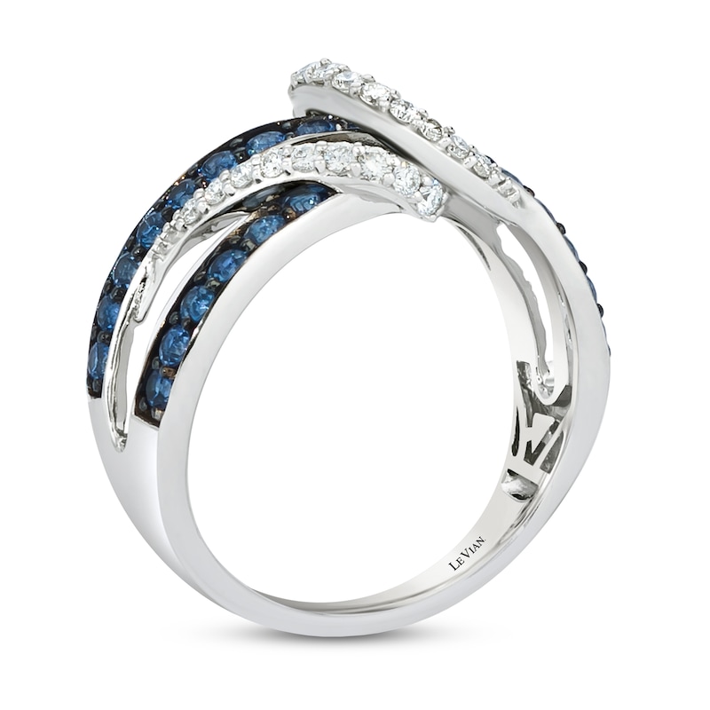 Main Image 3 of Le Vian Natural Sapphire Ring 1/5 ct tw Diamonds 14K Vanilla Gold