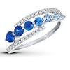 Thumbnail Image 0 of Le Vian Sapphire Denim Ombre Ring 1/4 ct tw Diamonds 14K Vanilla Gold