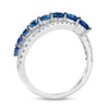 Thumbnail Image 2 of Le Vian Sapphire Denim Ombre Ring 1/4 ct tw Diamonds 14K Vanilla Gold