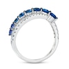 Thumbnail Image 3 of Le Vian Sapphire Denim Ombre Ring 1/4 ct tw Diamonds 14K Vanilla Gold
