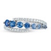 Thumbnail Image 3 of Le Vian Sapphire Denim Ombre Ring 1/4 ct tw Diamonds 14K Vanilla Gold