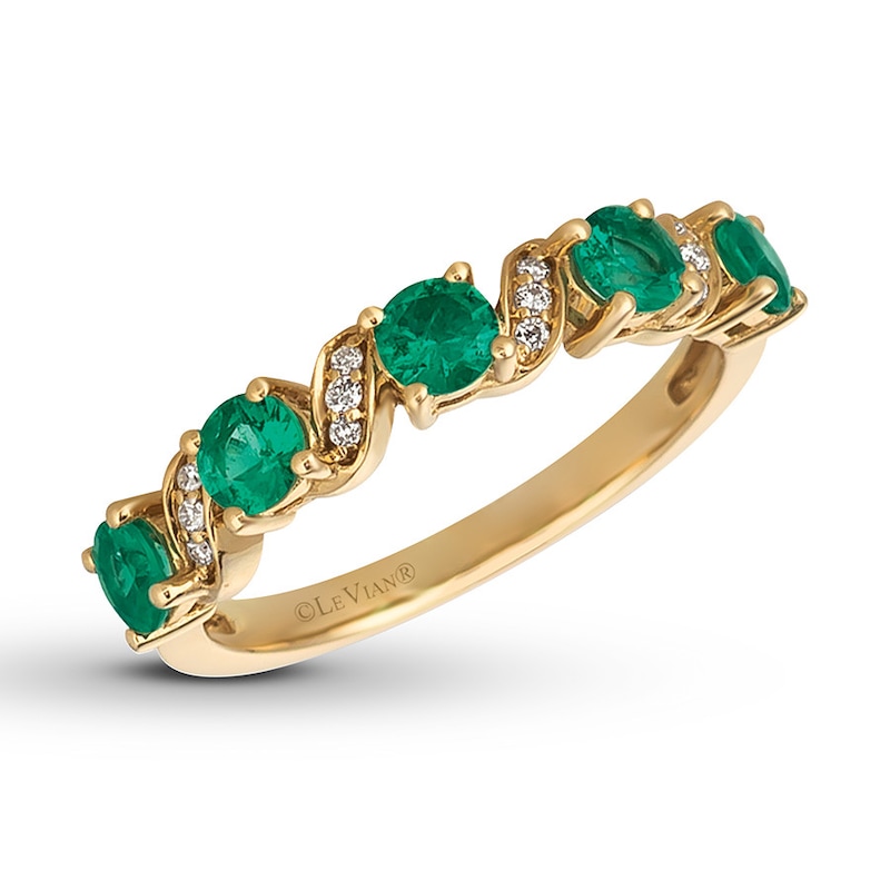 Le Vian Emerald Band Diamond Accents 14K Honey Gold with 360