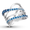 Thumbnail Image 0 of Le Vian Sapphire Denim Ombre Ring 1/5 ct tw Diamonds 14K Vanilla Gold