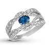 Thumbnail Image 0 of Le Vian Natural Sapphire Ring 1/2 ct tw Diamonds 14K Vanilla Gold
