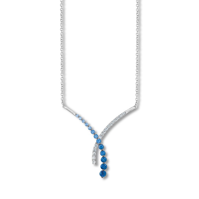 Main Image 1 of Le Vian Denim Ombre Necklace 14K Vanilla Gold
