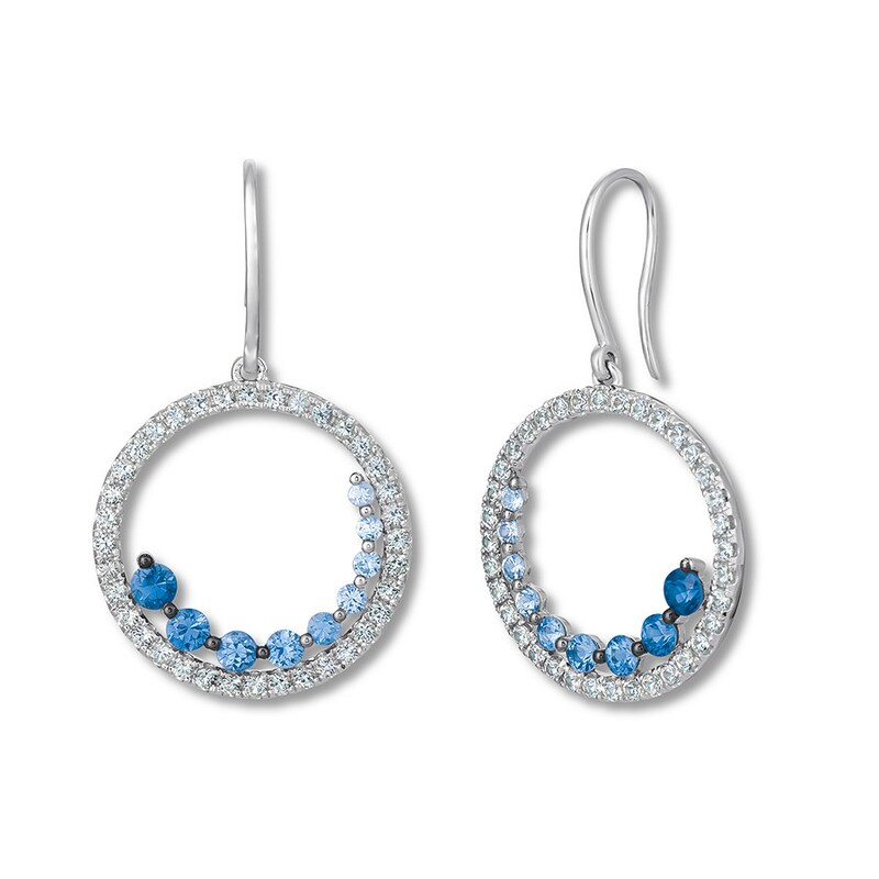 Main Image 1 of Le Vian Denim Ombre Earrings 14K Vanilla Gold