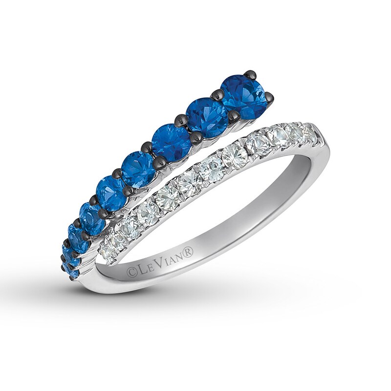 Main Image 1 of Le Vian Denim Ombre Ring 14K Vanilla Gold