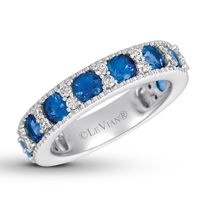 Le Vian Natural Sapphire Band 1/3 ct tw Diamonds 14K Vanilla Gold