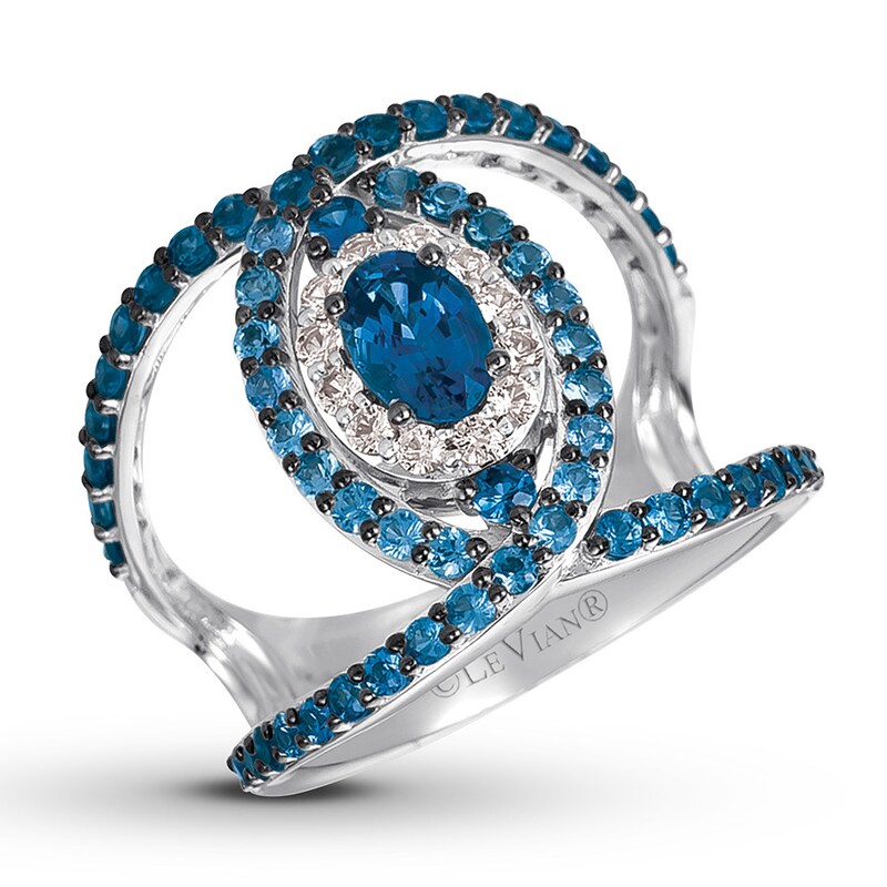 Le Vian Sapphire & Denim Ombré Ring 14K Vanilla Gold