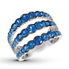 Thumbnail Image 1 of Le Vian Denim Ombre Sapphire Ring 14K Vanilla Gold