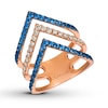 Thumbnail Image 1 of Le Vian Natural Blue Sapphire Ring 1/3 ct tw Diamonds 14K Strawberry Gold