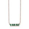 Thumbnail Image 0 of Le Vian Natural Emerald Necklace 1/8 ct tw Diamonds 14K Strawberry Gold