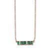 Thumbnail Image 1 of Le Vian Natural Emerald Necklace 1/8 ct tw Diamonds 14K Strawberry Gold