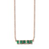 Thumbnail Image 0 of Le Vian Natural Emerald Necklace 1/8 ct tw Diamonds 14K Strawberry Gold