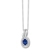 Thumbnail Image 1 of Le Vian Natural Ceylon Sapphire Necklace 1/6 ct tw Diamonds 14K Vanilla Gold