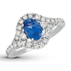 Le Vian Ceylon Sapphire Ring 1/2 ct tw Diamonds 14K Vanilla Gold