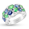 Thumbnail Image 0 of Le Vian Multi-Color Peacock Ring 1/20 ct tw Diamonds 14K Vanilla Gold