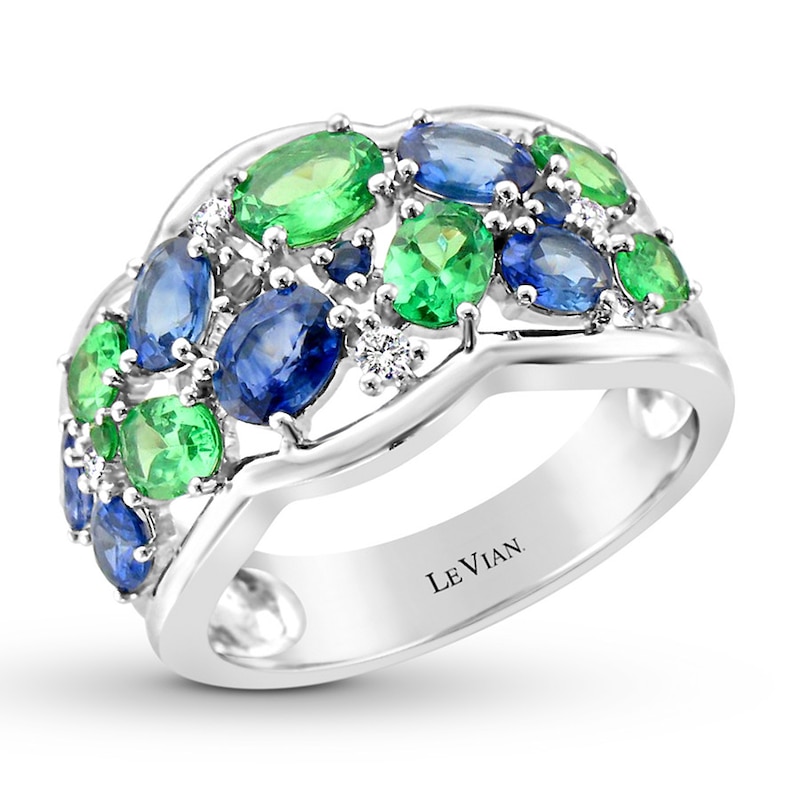 Le Vian Multi-Color Peacock Ring 1/20 ct tw Diamonds 14K Vanilla Gold